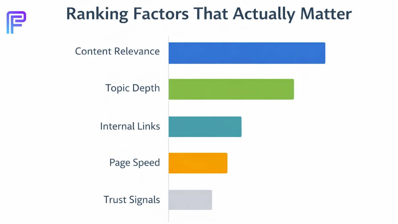 Organic SEO Explained, How Search Traffic Grows Without Ads 3 Ranking factors that matter most for organic search visibility