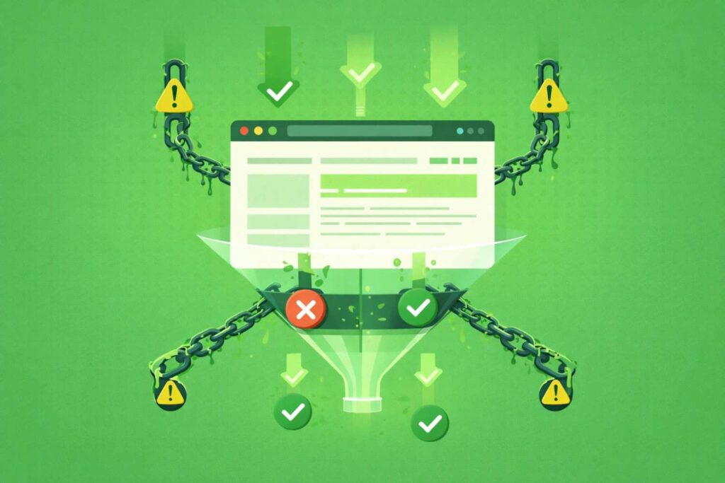 Spammy Links Guide, Find and Fix Toxic Backlinks 2026 2 disavow spammy links process showing removal of toxic backlinks from a website