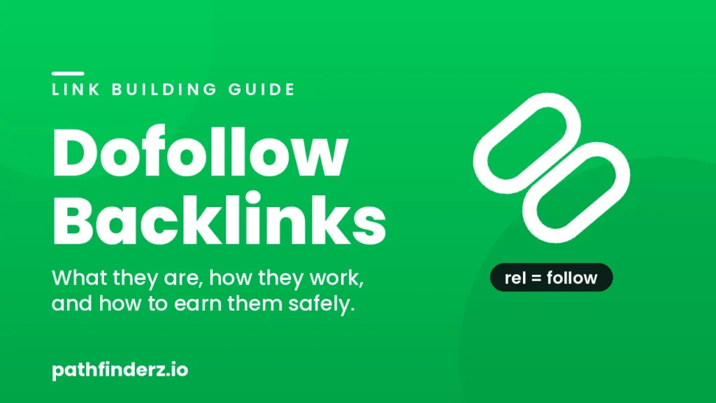 Dofollow backlinks guide featured image by Pathfinderz