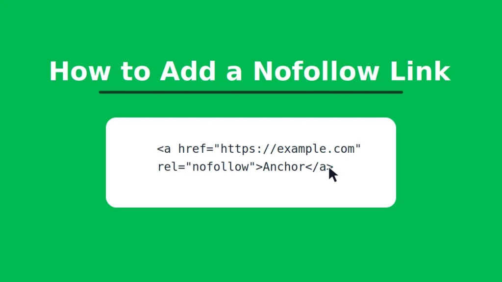 How to add a nofollow link using the rel="nofollow" attribute in HTML